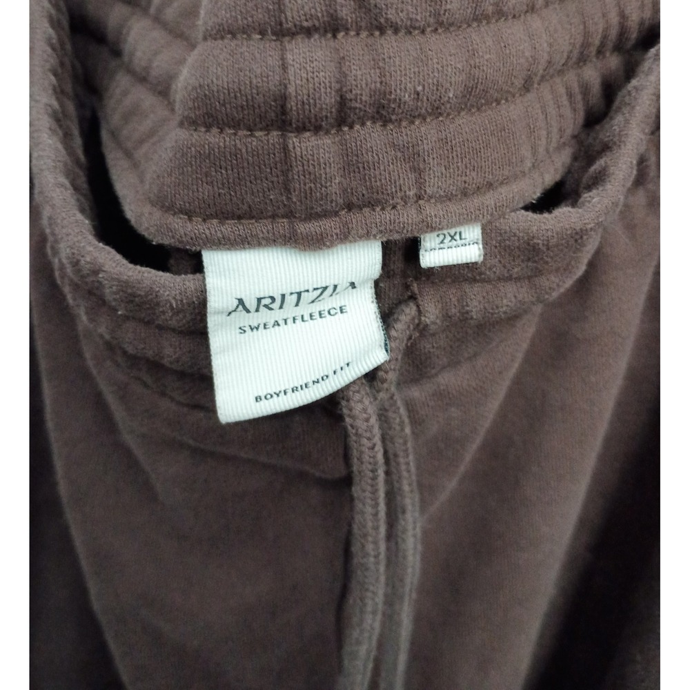 Aritzia Sweatfleece Boyfriend Fit Sweatpants Brown 2XL Wide Leg Joggers - Picture 3 of 9